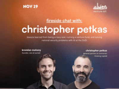 My Fireside Chat in NYC at Venture Loft